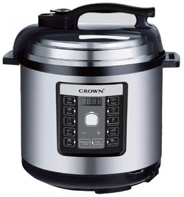 Φούρνος Πίεσης Crown CPC-506BF, 1000W, 6 L, 11 προγράμματα, 95 kPa, καθυστέρηση έναρξης, χρονοδιακόπτης, LCD, ασημί/μαύρο