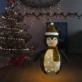 vidaXL Πιγκουίνος Χριστουγεννιάτικη Φιγούρα LED 120 εκ. Πολυτελές Ύφασμα