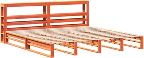 vidaXL Σκελετός Κρεβ. Χωρίς Στρώμα Καφέ Κεριού 200x200 εκ Μασίφ Πεύκο