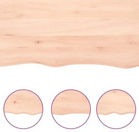 vidaXL Ράφι Τοίχου 180x30x(2-6) εκ. από Ακατέργαστο Μασίφ Ξύλο Δρυός