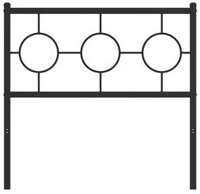vidaXL Κεφαλάρι Μαύρο 90 εκ. Μεταλλικό