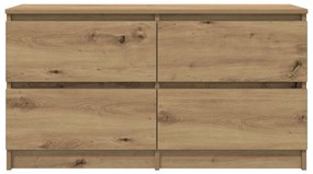 Έπιπλο Τηλεόρασης Artisian Δρυς 100x35x54 εκ Επεξεργασμένο Ξύλο - Καφέ