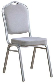 Καρέκλα HILTON Μεταλλική Silver Ύφασμα Γκρι 44x55x93cm