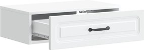 vidaXL Τραπεζάκι Τοίχου Λευκό 59 x 34,5 x 17 εκ. Επεξεργασμένο Ξύλο