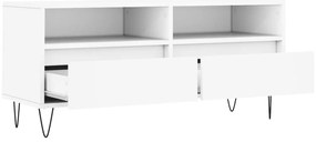 vidaXL Έπιπλο Τηλεόρασης Λευκό 100x34,5x44,5 εκ. Επεξεργασμένο Ξύλο