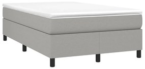 vidaXL Κρεβάτι Boxspring με Στρώμα Ανοιχτό Γκρι 120x200 εκ. Υφασμάτινο