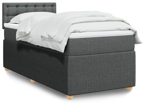 ΚΡΕΒΑΤΙ BOXSPRING ΜΕ ΣΤΡΩΜΑ ΣΚΟΥΡΟ ΓΚΡΙ 80X200 ΕΚ. ΥΦΑΣΜΑΤΙΝΟ 3287298