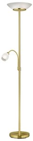 Φωτιστικό Δαπέδου Gerry R40063108 2xE27 18W & 1xE14 10W Φ34cm 180cm Brass Mat RL Lighting Metal, Glass