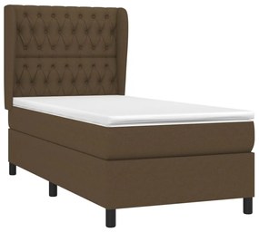 ΚΡΕΒΑΤΙ BOXSPRING ΜΕ ΣΤΡΩΜΑ ΣΚΟΥΡΟ ΚΑΦΕ 90X190 ΕΚ. ΥΦΑΣΜΑΤΙΝΟ 3128168