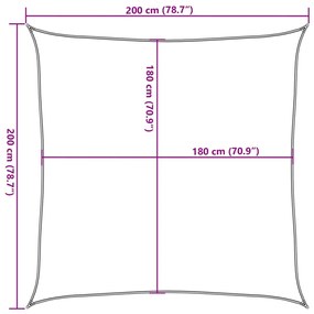 Πανί Σκίασης Τετράγωνο Άμμου 2x2 μ. 160 γρ./μ² από HDPE - Κίτρινο