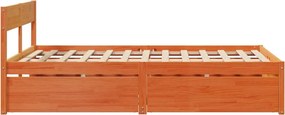 vidaXL Σκελετός Κρεβ. Χωρίς Στρώμα Καφέ Κεριού 120x200 εκ Μασίφ Πεύκο