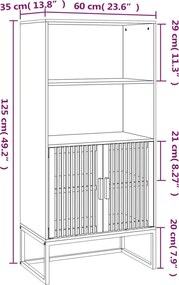 vidaXL Ντουλάπι 60 x 35 x 125 εκ. από Επεξεργασμένο Ξύλο