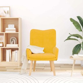 vidaXL Πολυθρόνα Απαλό Κίτρινο 63 x 67 x 94 εκ. ύφασμα