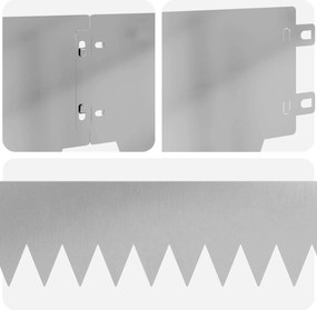 vidaXL Περίγραμμα γκαζόν 50 τμχ. 103 x 15 εκ Γαλβανισμένος Χάλυβας