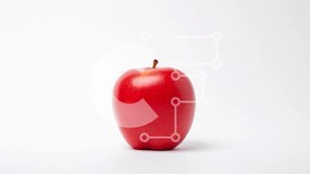 Σετ των 2 Intra Συλλεκτικό Ξύλινο Παζλ Plywood 4mm - Κόκκινο Μήλο Σε Ξύλινο Κουτί - Διαστάσεις: 10x10 cm – 25 κομμάτια