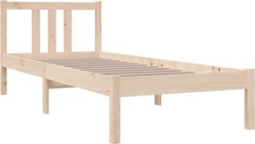 vidaXL Πλαίσιο Κρεβατιού 75 x 190 εκ. από Μασίφ Ξύλο Small Single