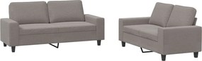 vidaXL Σετ Καναπέ 2 Τεμαχίων Taupe Υφασμάτινο