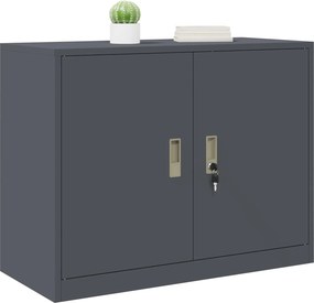 vidaXL Ντουλάπι αποθήκευσης Ανθρακί 90 x 40 x 70 cm Ατσάλι