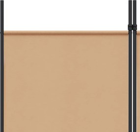 vidaXL 5-Panel Διχοτόμος Μπεζ 250 x 220 cm Ύφασμα