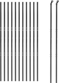 vidaXL Συρματόπλεγμα Περίφραξης Ανθρακί 1,4x25 μ. Γαλβανισμένο Ατσάλι
