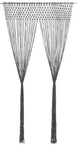 vidaXL Κουρτίνα Μακραμέ Ανθρακί 140 x 240 εκ. Βαμβακερή