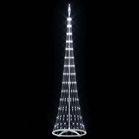 vidaXL LED Χριστουγεννιάτικο Δέντρο Ψυχρό λευκό 250 cm Μέταλλο