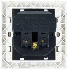 Πρίζα Τοίχου με 2 Θύρες USB TooQ 10.35.0010 5V/2.4A Λευκό 2,4 A