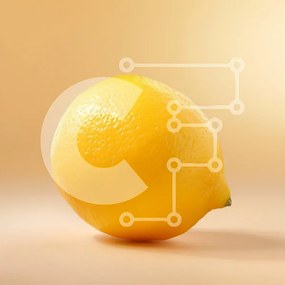 Σετ των 2 Intra Συλλεκτικό Ξύλινο Παζλ Plywood 4mm - Φρέσκο λεμόνι σε φόντο κλίσης Σε Ξύλινο Κουτί - Διαστάσεις: 10x10 cm – 25 κομμάτια