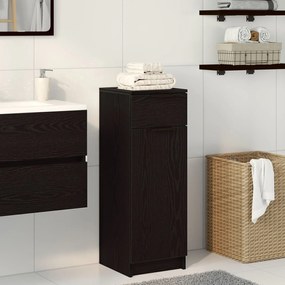 vidaXL ντουλάπι μπάνιου μαύρη δρυς 32x34x90 cm επεξεργασμένο ξύλο