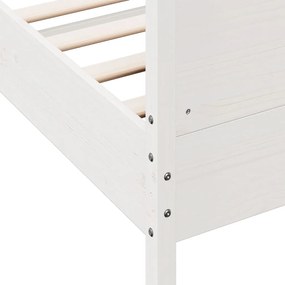 vidaXL Σκελετός Κρεβ. Χωρίς Στρώμα Λευκό 120x190 εκ Μασίφ Πεύκο