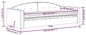 Καναπές Κρεβάτι με Στρώμα μαύρο 90x190 εκ. Βελούδινος - Μαύρο