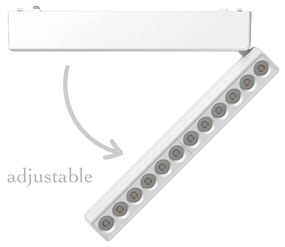 InLight Φωτιστικό LED 12W 3CCT για Ultra-Thin μαγνητική ράγα σε λευκή απόχρωση (by tuya and zigbee) D:23cmX8cm (T04805-WH)