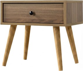 Κομοδίνο Καρυδί RONUBRI 55x55x30