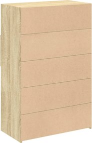 vidaXL Ντουλάπι Sonoma Δρυς 80x42,5x124 εκ. από Επεξεργασμένο Ξύλο