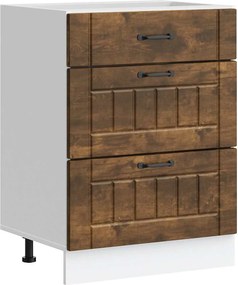 vidaXL ντουλάπι βάσης κουζίνας Lucca Καπνιστή βελανιδιά