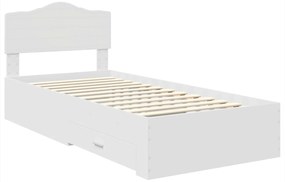 vidaXL Σκελετός Κρεβατιού Λευκό 90 x 190 cm Επεξεργασμένο ξύλο