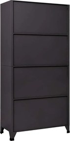 vidaXL Φοριαμός Ανθρακί και Λευκό 90 x 40 x 180 εκ. Ατσάλινος