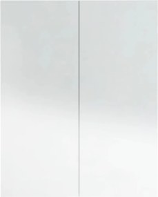 vidaXL Ντουλάπι Μπάνιου με Καθρέφτη 60x15x75 εκ. Λαμπερό Λευκό από MDF