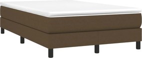 vidaXL Κρεβάτι Boxspring με Στρώμα Σκούρο Καφέ 120x190 εκ Υφασμάτινο