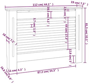 ΚΑΛΥΜΜΑ ΚΑΛΟΡΙΦΕΡ ΜΑΥΡΟ 112 X 19 X 81 ΕΚ. ΑΠΟ MDF 288183