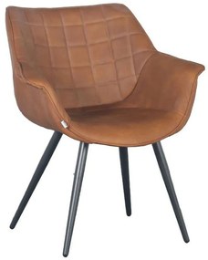 Πολυθρόνα 617-121-082 62x65x82cm Cinnamon Metal, Fabric