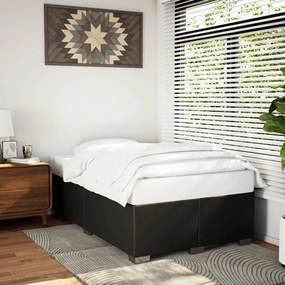 vidaXL Σκελετός Κρεβατιού Χωρίς Στρώμα Μαύρο 120x190 εκ.Συνθ. Δέρμα