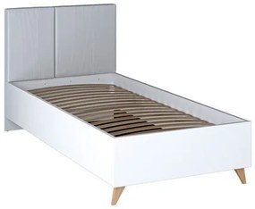 Κρεβάτι Fresno AE109, Μονόκλινο, Γκρι, 90x200, Πλαστικοποιημένη μοριοσανίδα, Τάβλες για Κρεβάτι, 96x208x99cm, 54 kg | Epipla1.gr