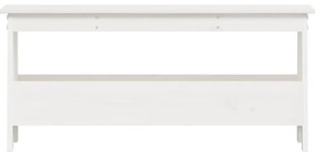 vidaXL Παγκάκι Χολ Λευκό 100x28x45 εκ. από Μασίφ Ξύλο Πεύκου