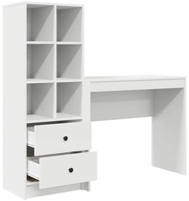 vidaXL Γραφείο με αποθηκευτικό χώρο 2 pcs Λευκό 90 x 40 x 76 εκ.