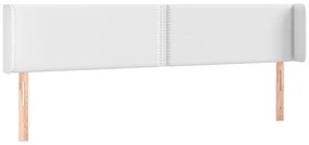 Κεφαλάρι Κρεβατιού LED Λευκό 203x16x78/88 εκ. Συνθετ. Δέρμα 3123205