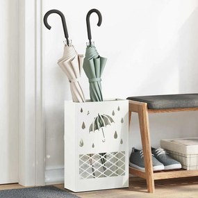 vidaXL Λευκή Στηρίξη Ομπρέλας - 28x12x41 εκ, Ατσάλι