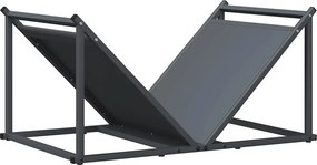 vidaXL Ράφι Καυσόξυλων Ανθρακί 70x43x34,5 εκ. Χάλυβας ψυχρής έλασης