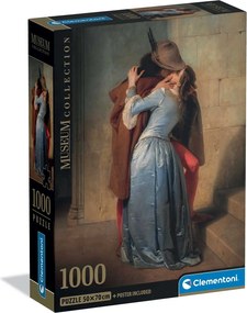 Clementoni Παζλ Museum Collection Hayez: Το Φιλί 1000 τμχ - Compact Box