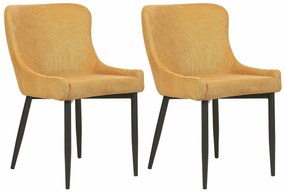 Καρέκλα Berwyn 1620, Κίτρινο, Μαύρο, 82x52x62cm, 7 kg, Ταπισερί, Μεταλλικά | Epipla1.gr